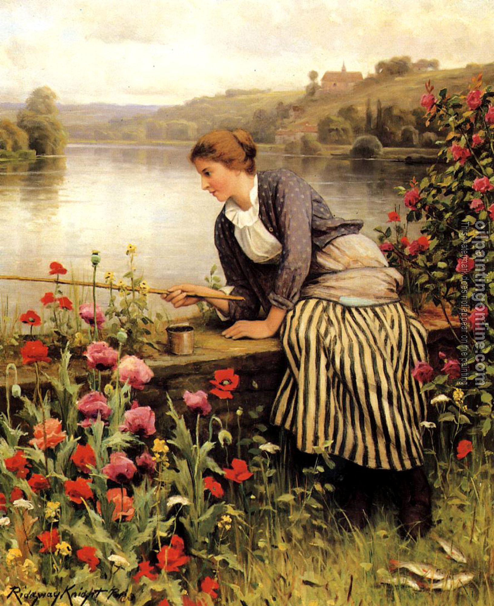 Daniel Ridgway Knight - Fishing